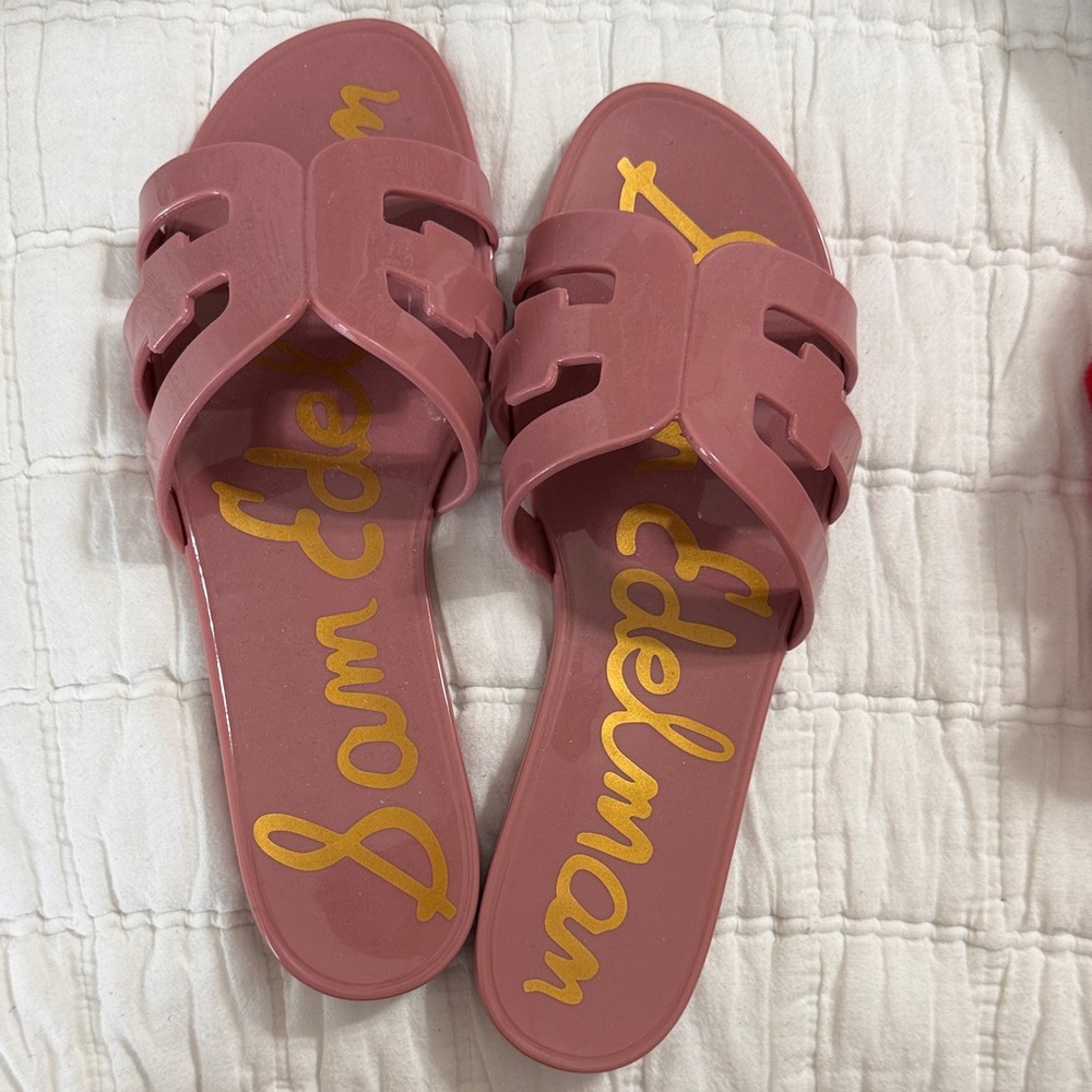 Sam Edelman Dusty Rose Cutout Slide Sandals